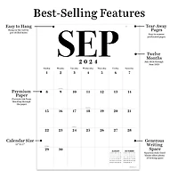 TF Publishing 2024-2025 Medium Art Poster Wall Calendar