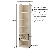 Household Essentials Cedarline 6-Shelf Hanging Closet Organizer