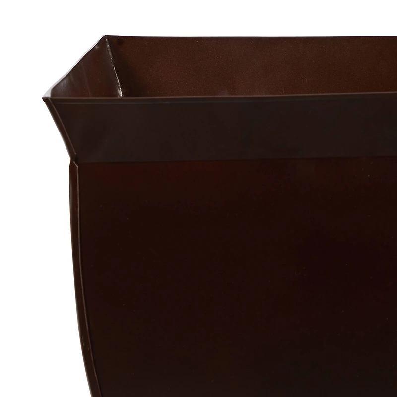 11.75" Fluted Metal Square Planter
