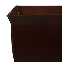 11.75" Fluted Metal Square Planter