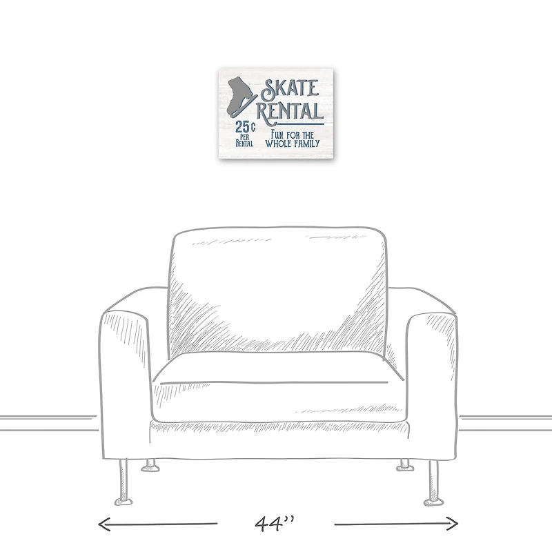 Skate Rental 14x11 Canvas Wall Art