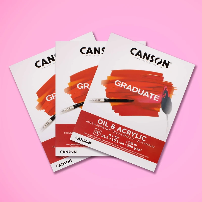 Canson® Graduate Foldover Oil & Acrylic Pad, 9" x 12"