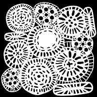 The Crafter's Workshop Circle Jumble Stencil, 6'' x 6''