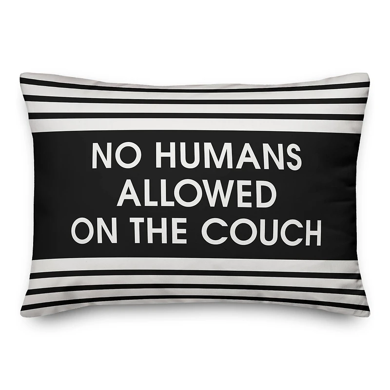 No Humans Allowed on the Couch Throw Pillow