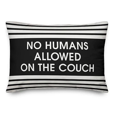 No Humans Allowed on the Couch Throw Pillow