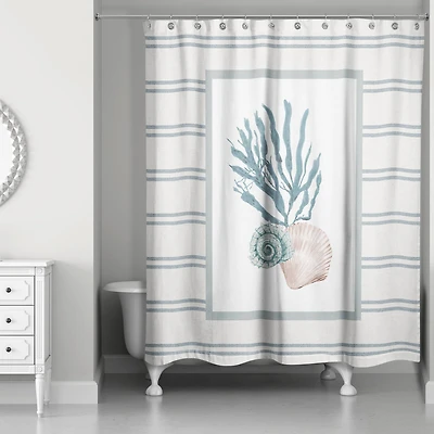 Snail and Olive Shell 71" x 74" Shower Curtain