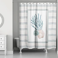 Snail and Olive Shell 71" x 74" Shower Curtain