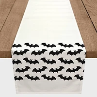 90" Bat Pattern Border Poly Twill Table Runner