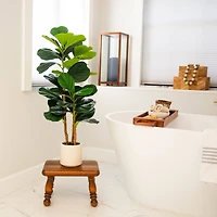 3ft. Artificial Fiddle Leaf Tree in Decorative White Planter