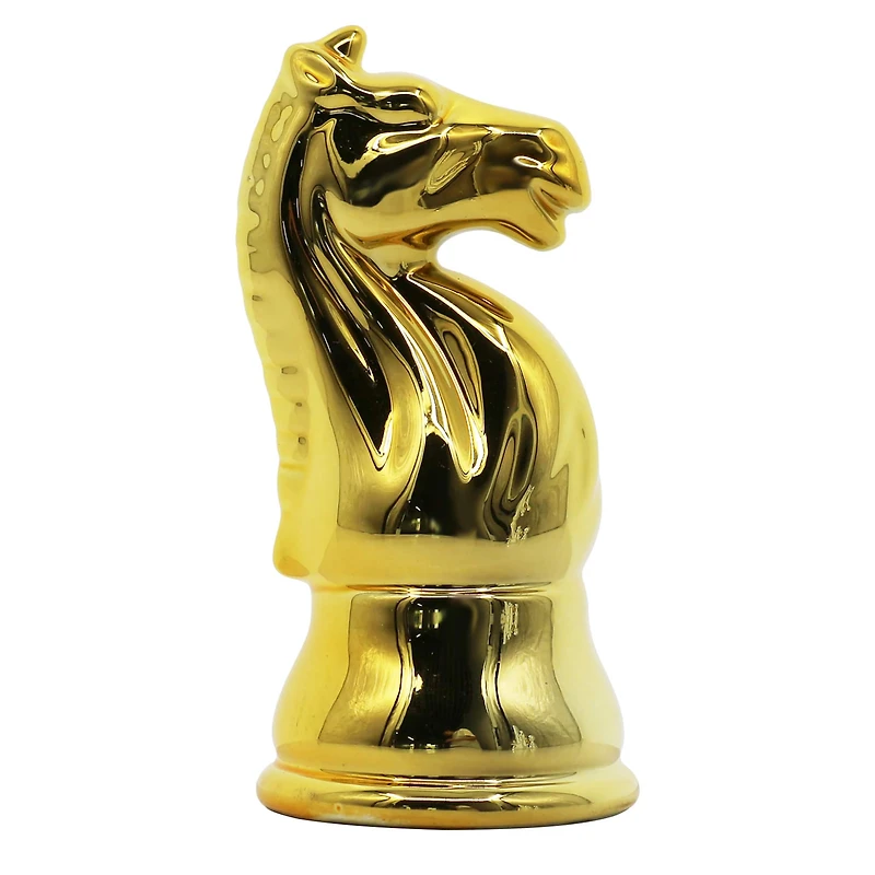 5.5" Gold Knight Ceramic Tabletop Chess Piece by Ashland®