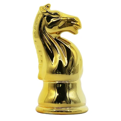 5.5" Gold Knight Ceramic Tabletop Chess Piece by Ashland®