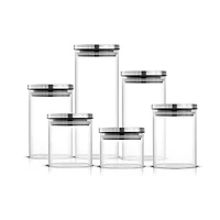 JoyJolt® Storage Jars with Airtight Stainless Steel Lids, 6ct.