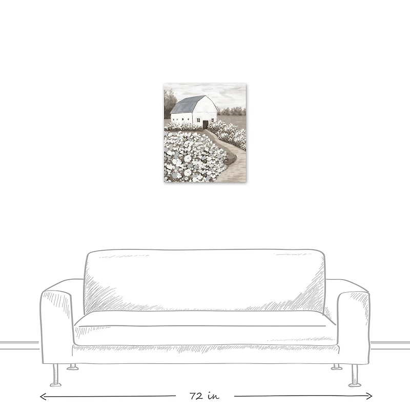 Cool Toned Barn Canvas Wall Art