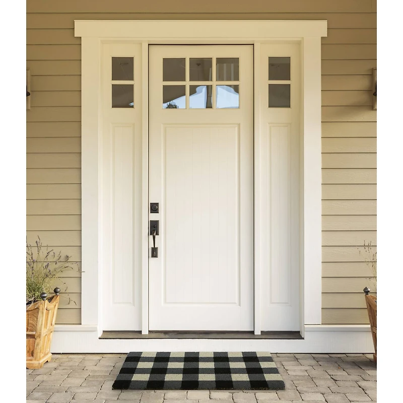DII® Black & White Buffalo Check Doormat
