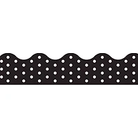 Trend Enterprises® Terrific Trimmers® Polka Dots Black Borders, 234ft.