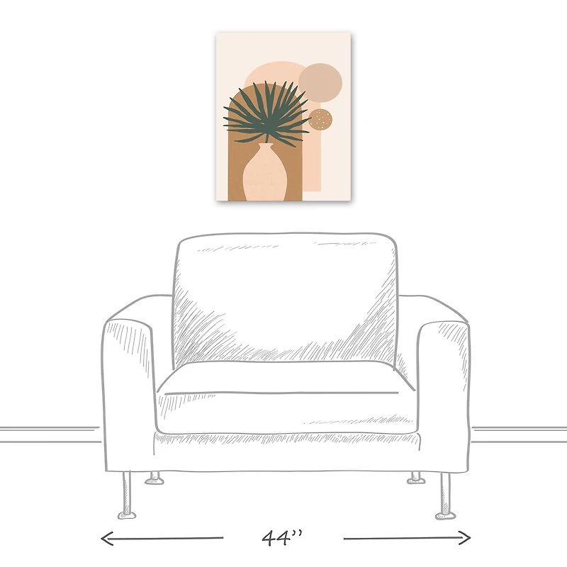 Palm In Pot 16" x 20" Canvas Wall Art