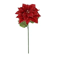 28" Red Glitter Poinsettia Stem by Ashland®