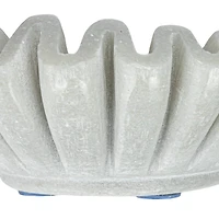 Hello Honey® 7" White Round Marble Pleated Dish
