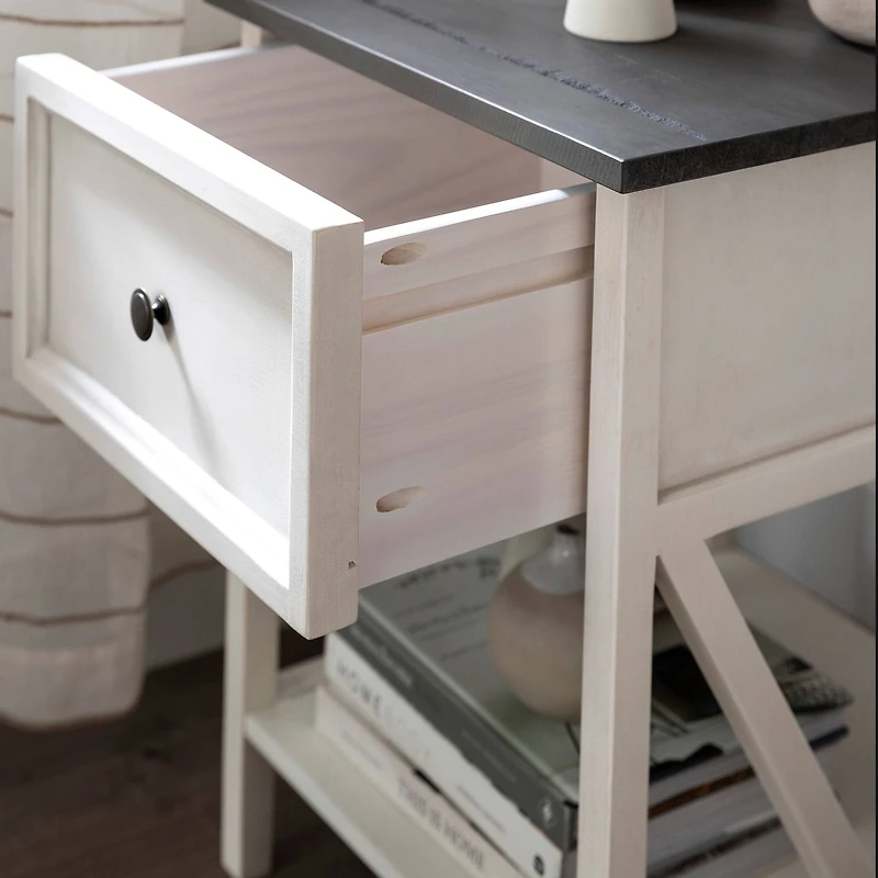 Walker Edison 19" 1-Drawer Wood Side Table