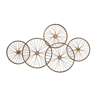 Copper Metal Eclectic Wall Decor, 40" x 40" x 5"