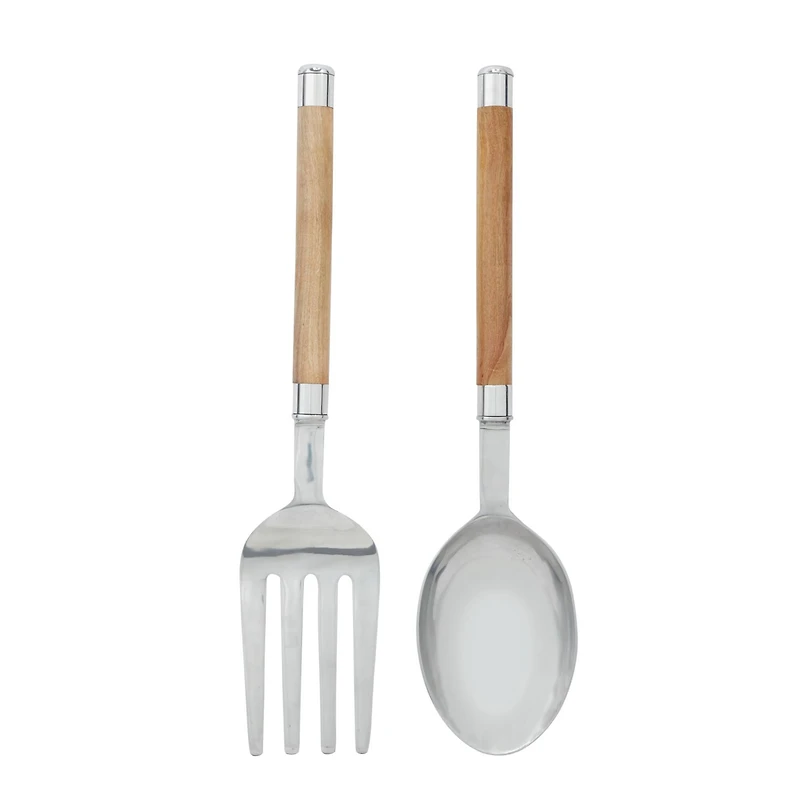 Wood & Aluminum Utensil Wall Décor Set