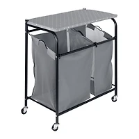 Honey Can Do Gray Uneven Clothes Sorter w/ Ironing Board