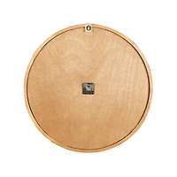 25" Brown Wood Industrial Wall Clock