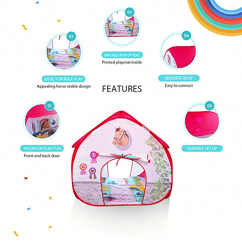 Fun2Give Pop It Up Horse Stable Pop-Up Playtent
