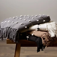 DII® Gray Woven Loop Throw