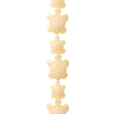 12 Pack: Cream Reconstituted Quartzite Turtle Beads by Bead Landing™