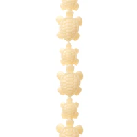 12 Pack: Cream Reconstituted Quartzite Turtle Beads by Bead Landing™
