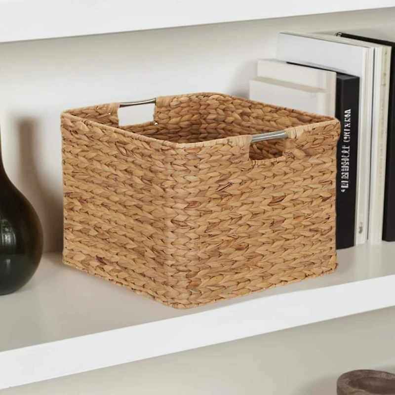 Household Essentials 11" Square Hyacinth Wicker Basket
