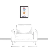 Sweet Land of Liberty Ice Cream Black Framed Canvas