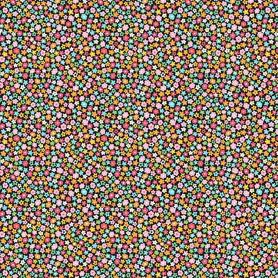 Fabric Editions Navy Blooming Buds Cotton Fabric