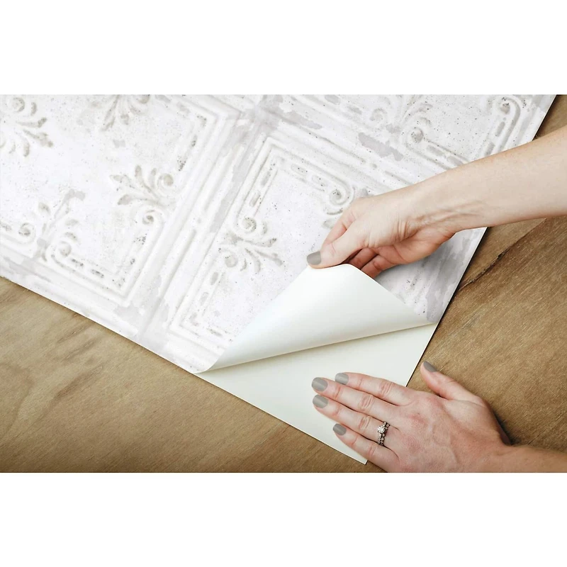 RoomMates Tin Tile Peel & Stick Wallpaper