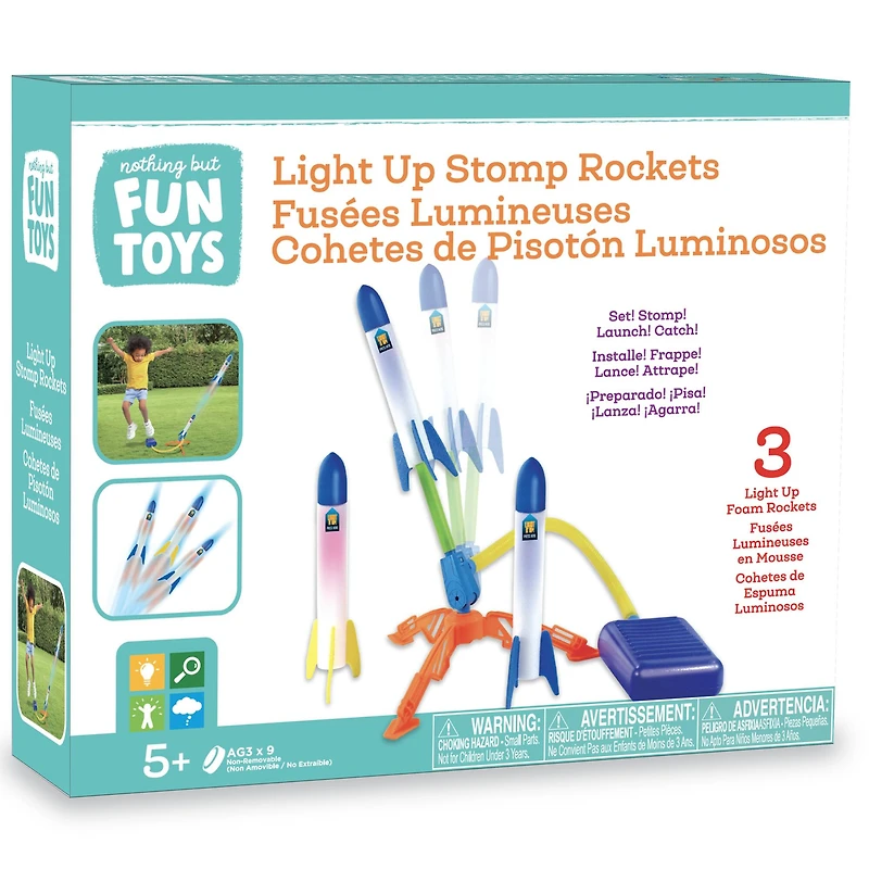 Nothing But Fun Toys Light Up Stomp Rockets