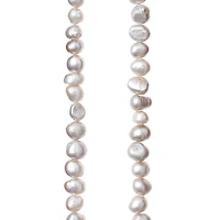 Light Gray Pearl Rondelle Seed Beads, 6mm by Bead Landing™