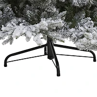 8ft. Pre-Lit Flocked Fraser Fir Artificial Christmas Tree with Warm White LED Lights