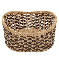 Brown Traditional Woven Sea Grass Storage Basket Set