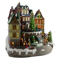 15" Gray & Green LED Lighted Big Christmas Tree With Kids