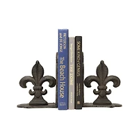 Hello Honey® 10" Fleur de Lis Shaped Iron Bookend Set