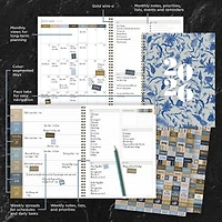 2026 Tres Belle Blue Large Weekly Monthly Planner