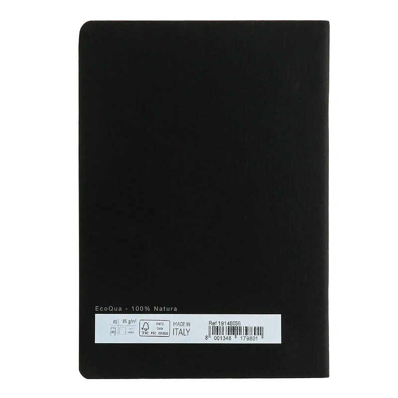 10 Pack: Fabriano® Small Black EcoQua Notebook, 5.83" x 8.27"