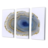 Designart - Golden Water Agate - Abstract Canvas Wall Art