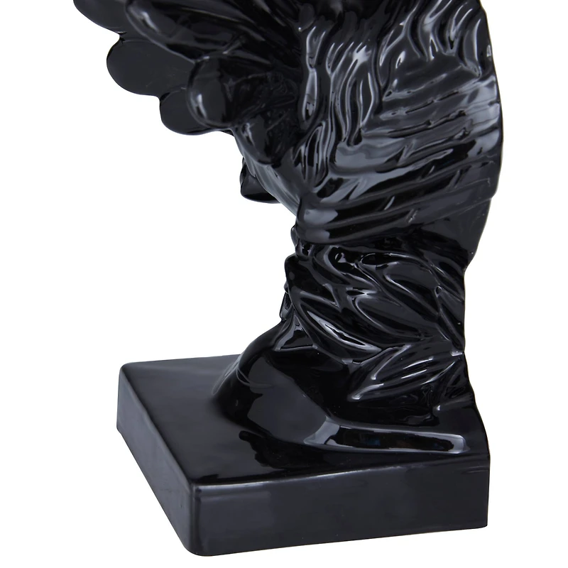 The Novogratz Modern Rooster Farmhouse Dolomite Bookend Set