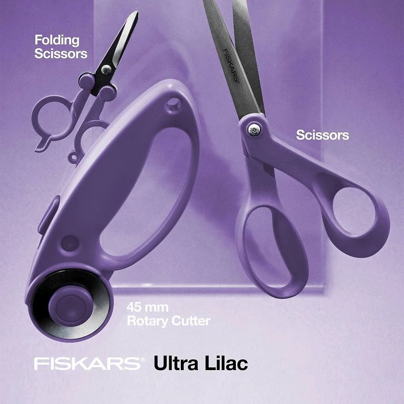 Fiskars® 4" Ultra Lilac Folding Scissors