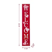 Glitzhome® 3.5ft. Valentine's Wooden Welcome Porch Sign