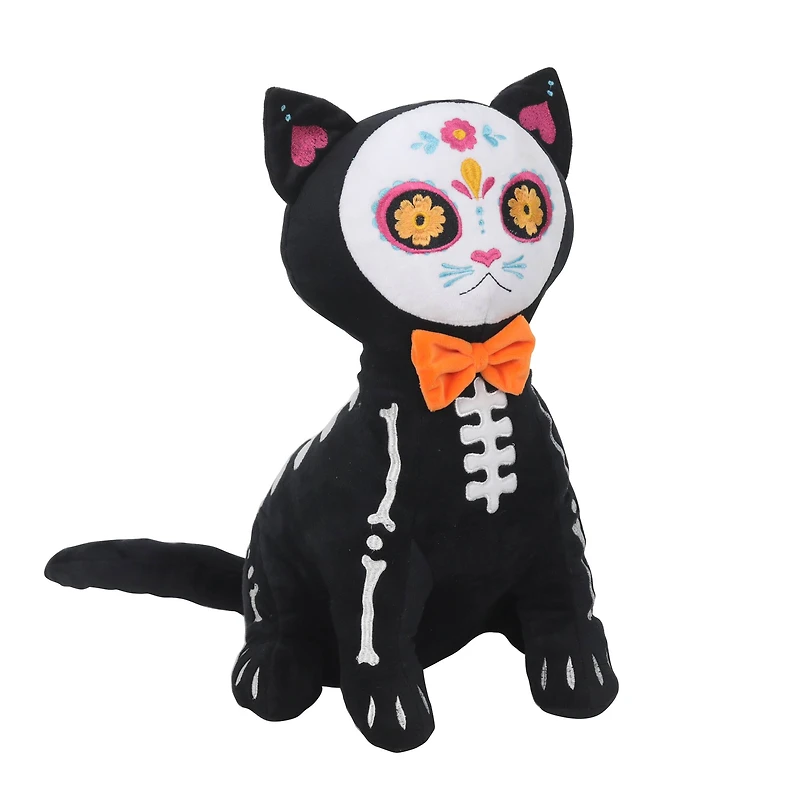 15.5" Sugar Skull Cat Tabletop Décor by Ashland®