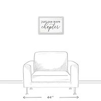 Just One More Chapter White Framed Canvas