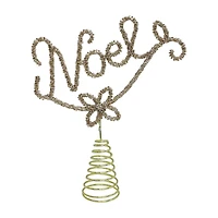 12" Gold Rhinestone Noel Lighted Tree Topper by Ashland®